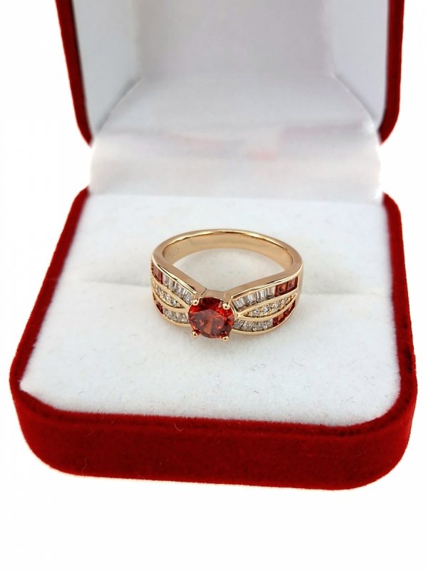Goldring 18,60 mm. vergoldete Verlobung Xuping