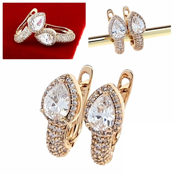 exklusive swarovski vergoldete ohrringe