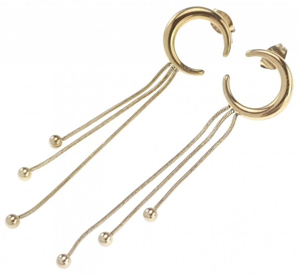 goldene Ohrringe aus Edelstahl