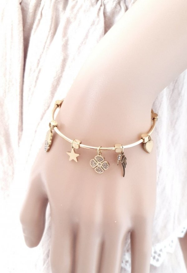 ARMBAND GOLD CELEBRITY EDELSTAHL