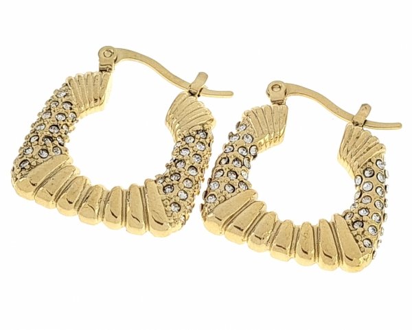 goldene Ohrringe aus Edelstahl
