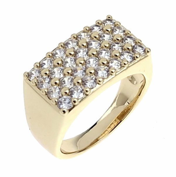 Goldring 18,60 mm. vergoldete Verlobung Xuping