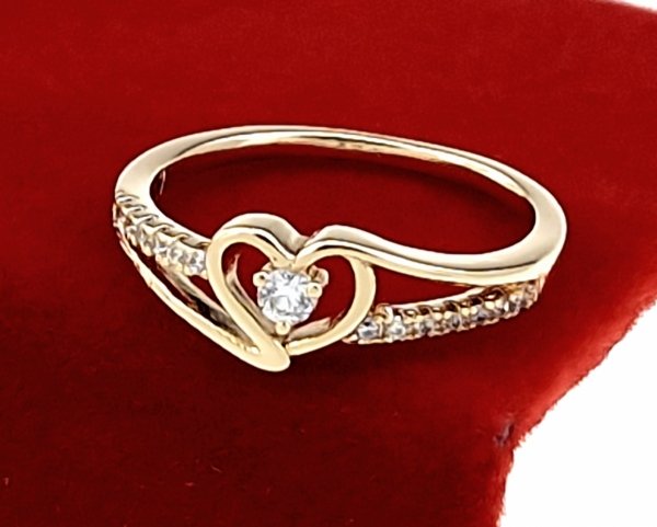 Goldring 18,60 mm. vergoldete Verlobung Xuping