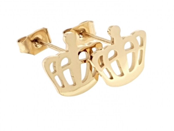 goldene Ohrringe aus Edelstahl