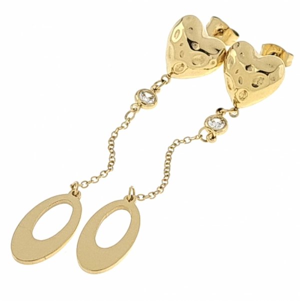 goldene Ohrringe aus Edelstahl
