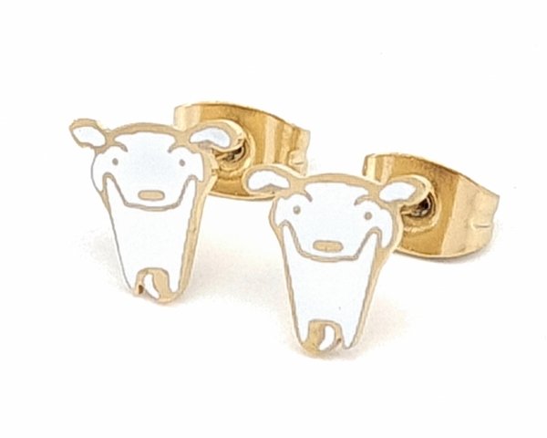 goldene Ohrringe aus Edelstahl