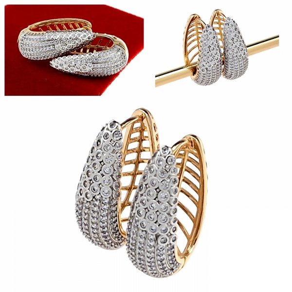 exklusive swarovski vergoldete ohrringe