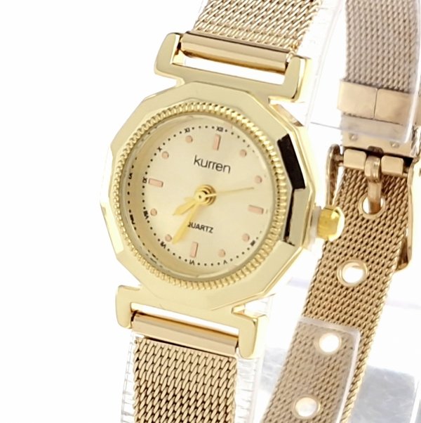 Damenuhr golden kurren Edelstahl