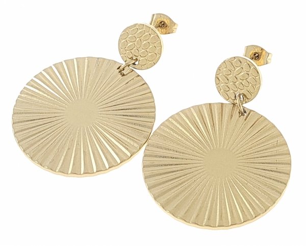 goldene Ohrringe aus Edelstahl