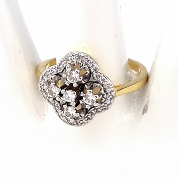 Goldring 18,60 mm. vergoldete Verlobung Xuping