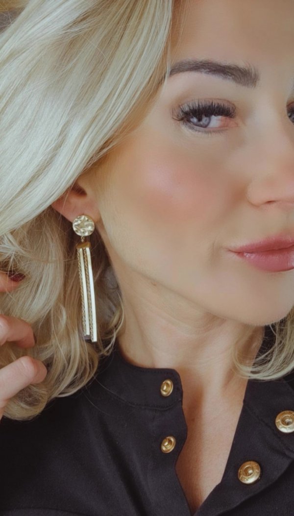 goldene Ohrringe aus Edelstahl