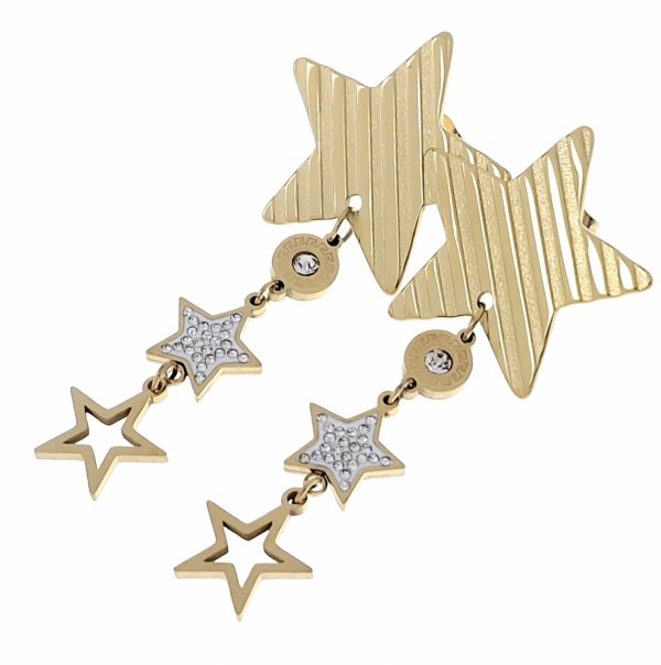 goldene Ohrringe aus Edelstahl