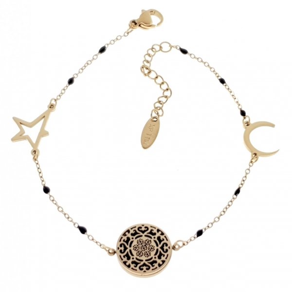 ARMBAND GOLD CELEBRITY EDELSTAHL