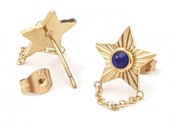 goldene Ohrringe aus Edelstahl
