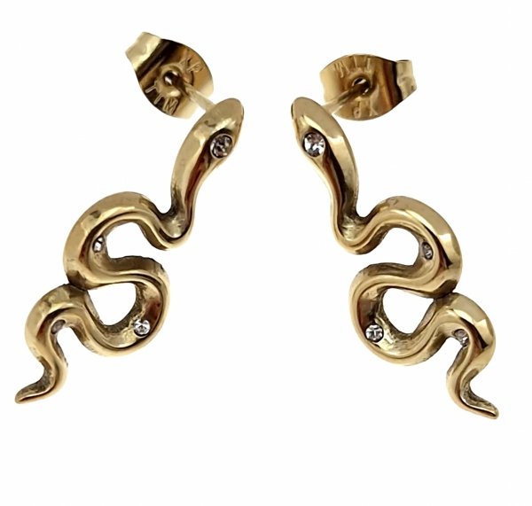 goldene Ohrringe aus Edelstahl