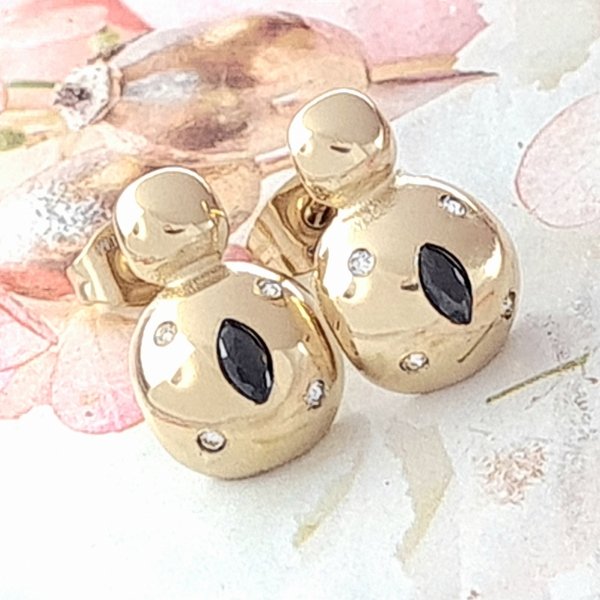 goldene Ohrringe aus Edelstahl