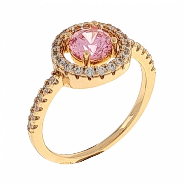 Goldring 17,00 mm. vergoldete Verlobung Xuping