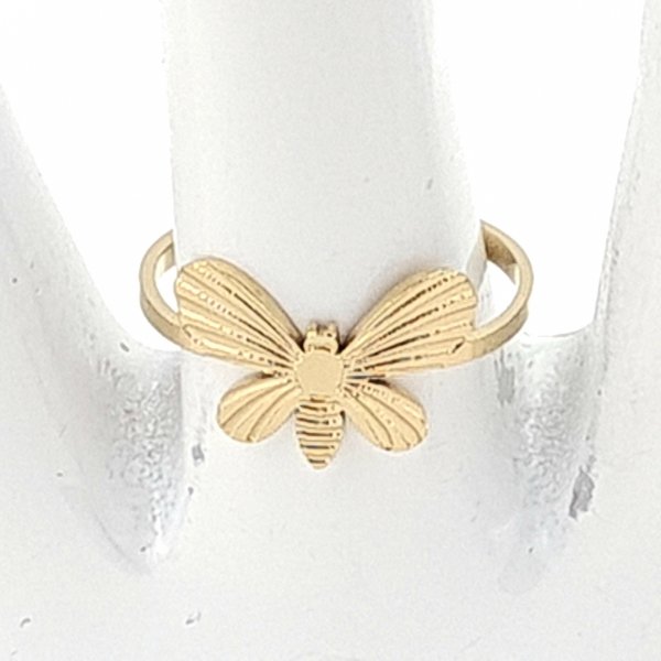 Ring 18,30 mm, goldener Edelstahl