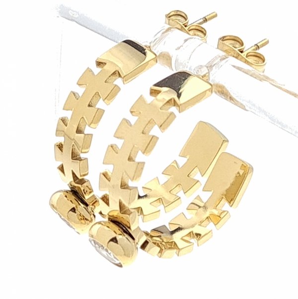goldene Ohrringe aus Edelstahl