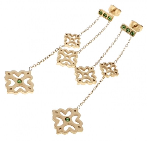 goldene Ohrringe aus Edelstahl