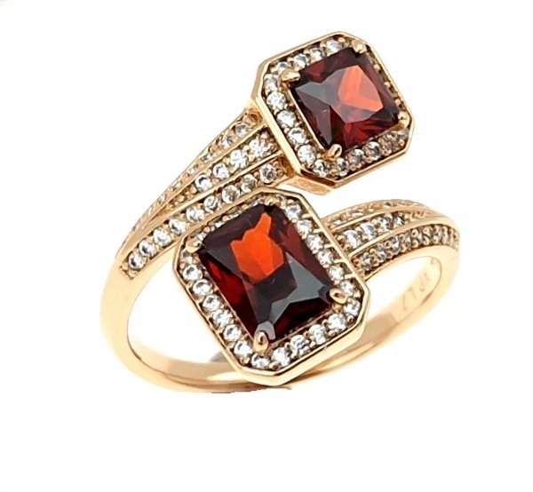 Goldring 18,60 mm. vergoldete Verlobung Xuping