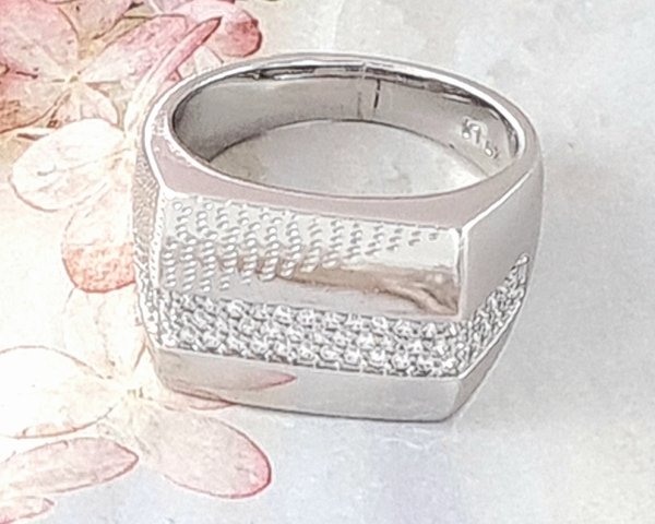 Goldring 18,00 mm. vergoldete Verlobung Xuping