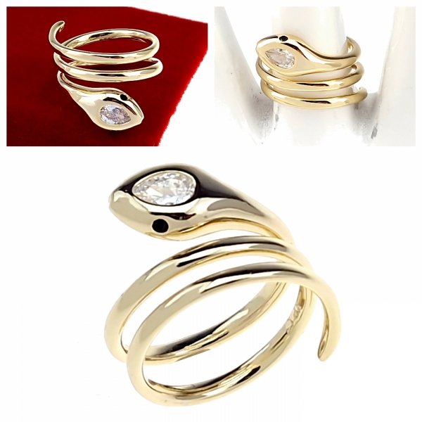 Goldring 18,60 mm. vergoldete Verlobung Xuping