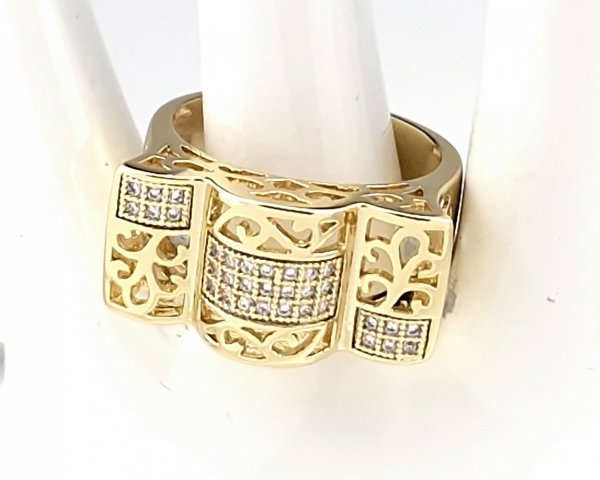Goldring 18,60 mm. vergoldete Verlobung Xuping