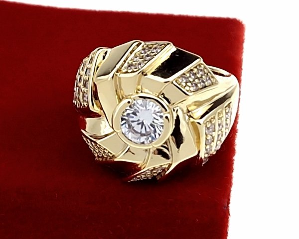 Goldring 18,60 mm. vergoldete Verlobung Xuping