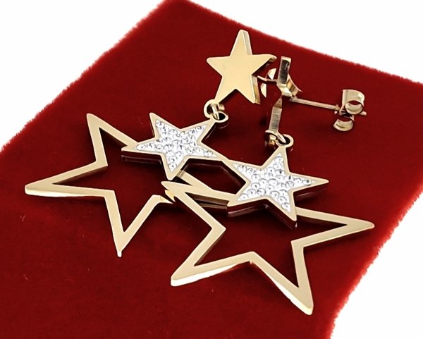 goldene Ohrringe aus Edelstahl