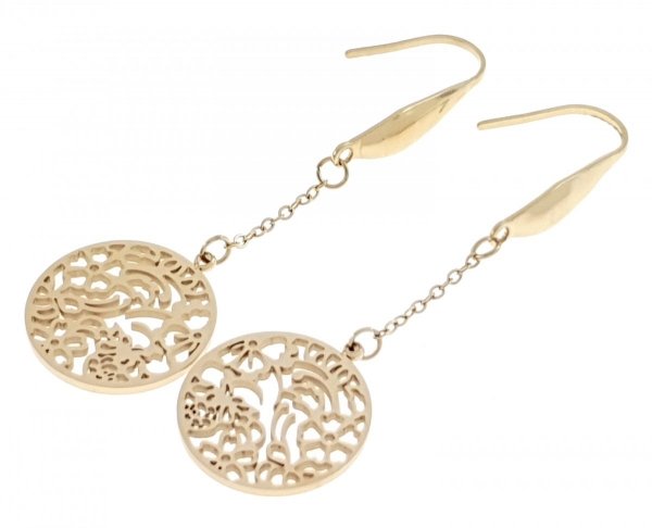 goldene Ohrringe aus Edelstahl