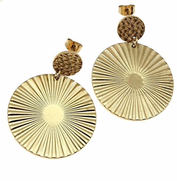 goldene Ohrringe aus Edelstahl