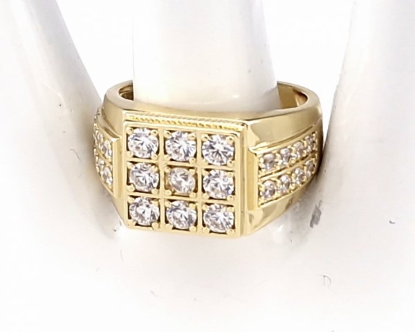 Goldring 18,60 mm. vergoldete Verlobung Xuping