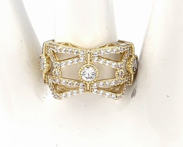 Goldring 18,60 mm. vergoldete Verlobung Xuping