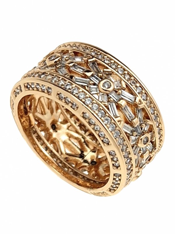 Goldring 18,60 mm. vergoldete Verlobung Xuping