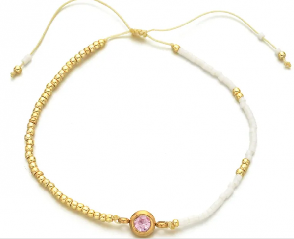 GOLDENES ARMBAND MIT EDELSTAHL