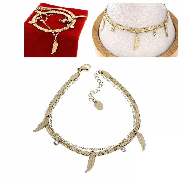 ARMBAND GOLD CELEBRITY EDELSTAHL