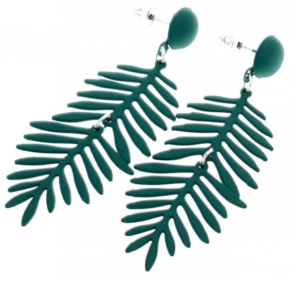 Goldene Ohrringe Seidenblumen