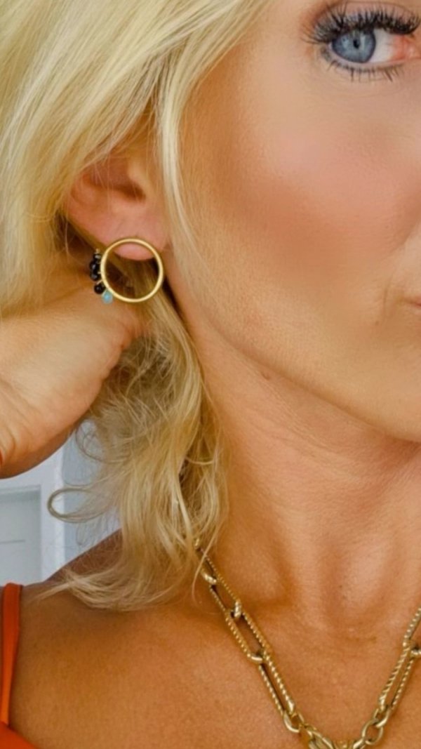 goldene Ohrringe aus Edelstahl