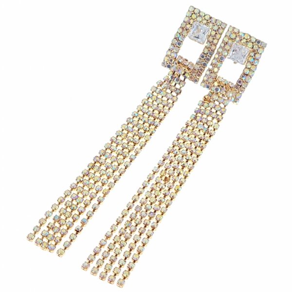 OHRRINGE GOLD LANGE ZIRKONIA HOCHZEIT HOCHZEIT