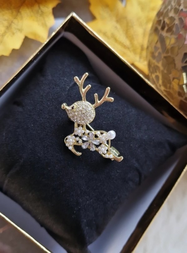 elegante Goldbrosche
