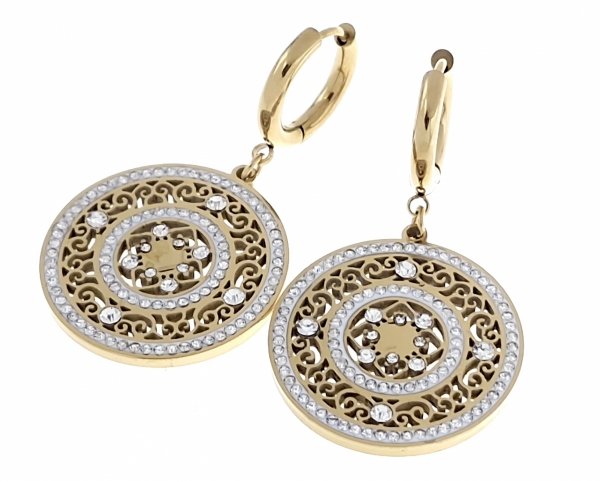 goldene Ohrringe aus Edelstahl