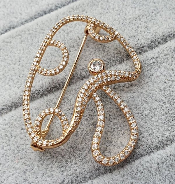 elegante Goldbrosche