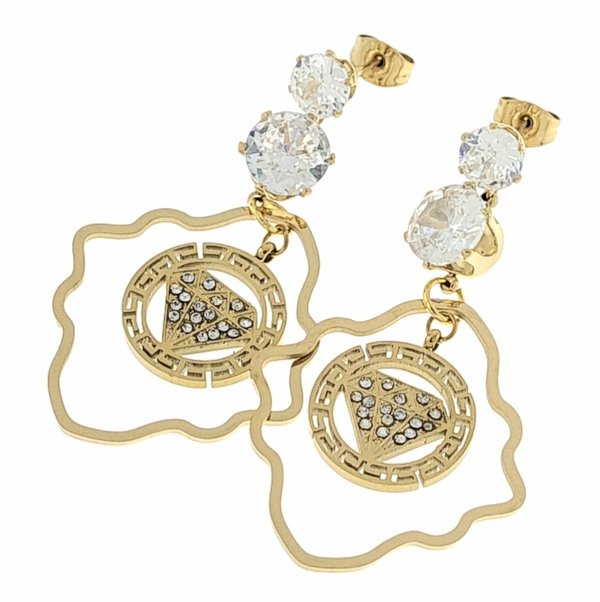 goldene Ohrringe aus Edelstahl