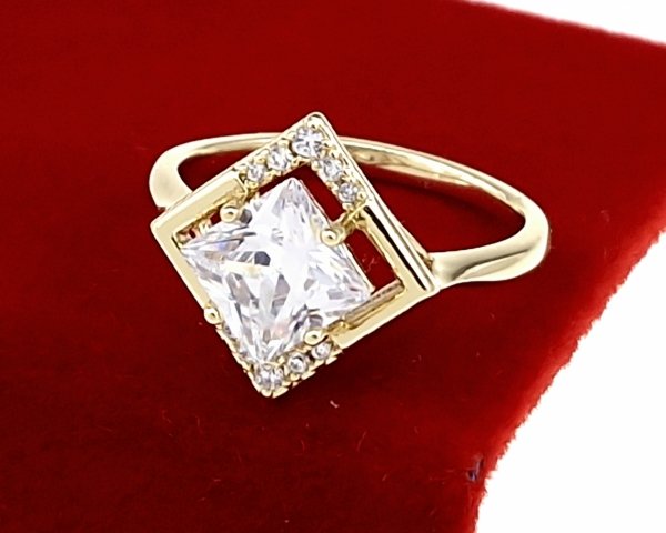 Goldring 18,60 mm. vergoldete Verlobung Xuping