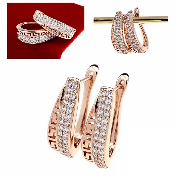 exklusive swarovski vergoldete ohrringe