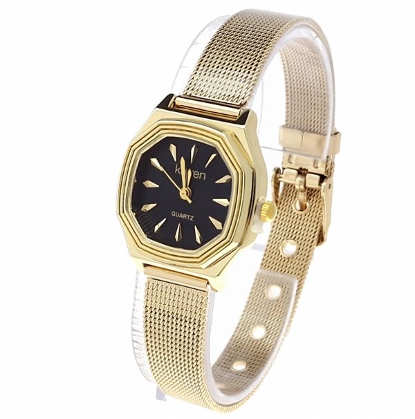 Damenuhr golden kurren Edelstahl