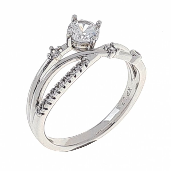 Goldring 19,60 mm. vergoldete Verlobung Xuping