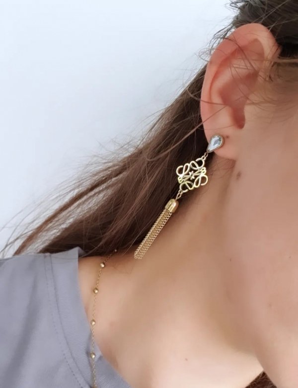 goldene Ohrringe aus Edelstahl