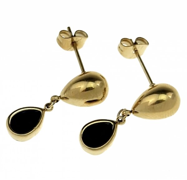 goldene Ohrringe aus Edelstahl